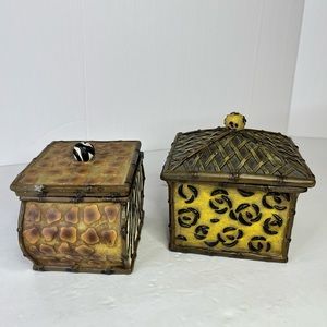 Animal Print Zebra‎ Resin Jewelry/Trinket Boxes